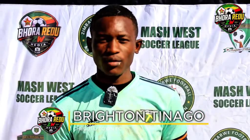 Brighton Tinago being interviewed after the match